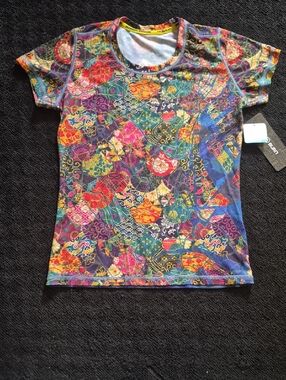 INKnBURN Multicolor Patchwork Short Sleeve Tee NWT